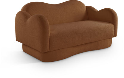 Bloom - Teddy Fabric Loveseat - Saddle