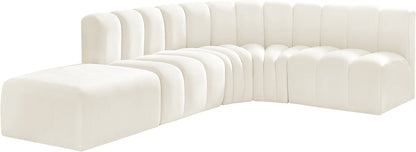 Arc - Velvet 5 Piece Corner Modular Sofa