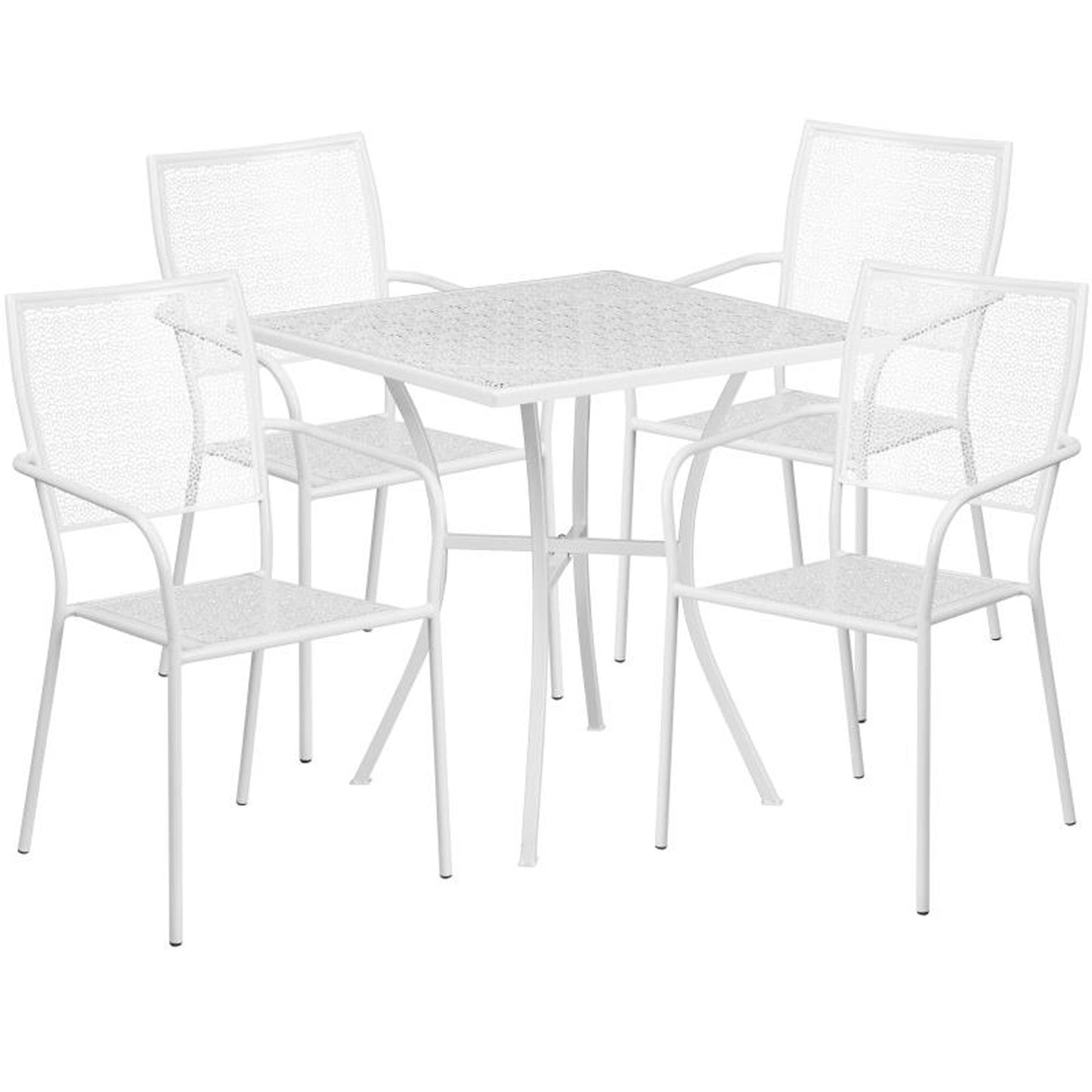 Flash Furniture -  5 Piece Patio Set - White