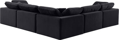 Comfy - 5 Piece Velvet Modular Corner Sectional