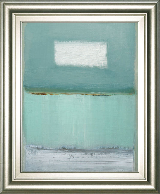 Azure 1 By Caroline - Framed Print Wall Art - Light Blue