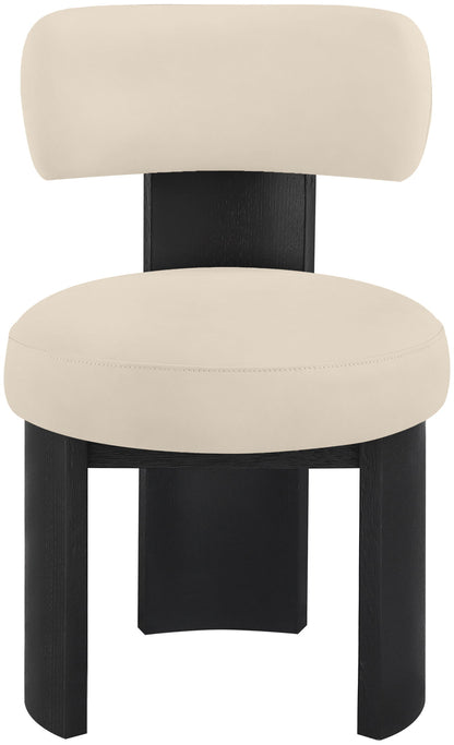 Atelier - Vegan Leather Upholstered Dining Chair (Set of 2) - Black Frame