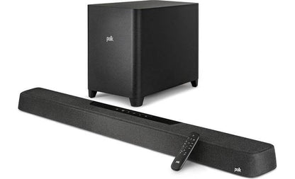 Polk, Flagship 7.1.2 Dolby Atmos/DTS:X Soundbar system, Wireless Surrounds & 10" Sub -