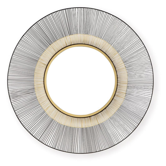 Dallmen - Accent Mirror - Black / Gold Finish