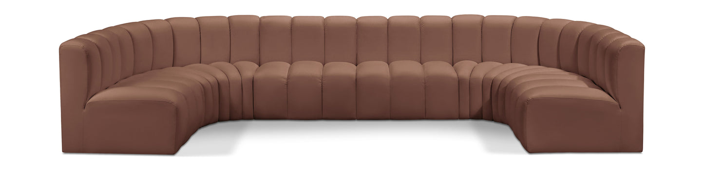 Arc - Faux Leather Modular U-Shaped Sectional