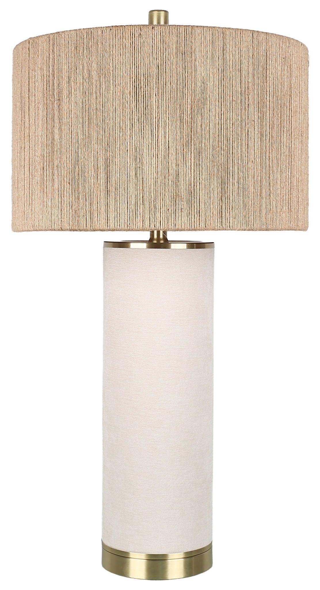 Linen Haven - 31 X 17 - Textured Linen Table Lamp (Set of 2) - Ivory Textured Linen