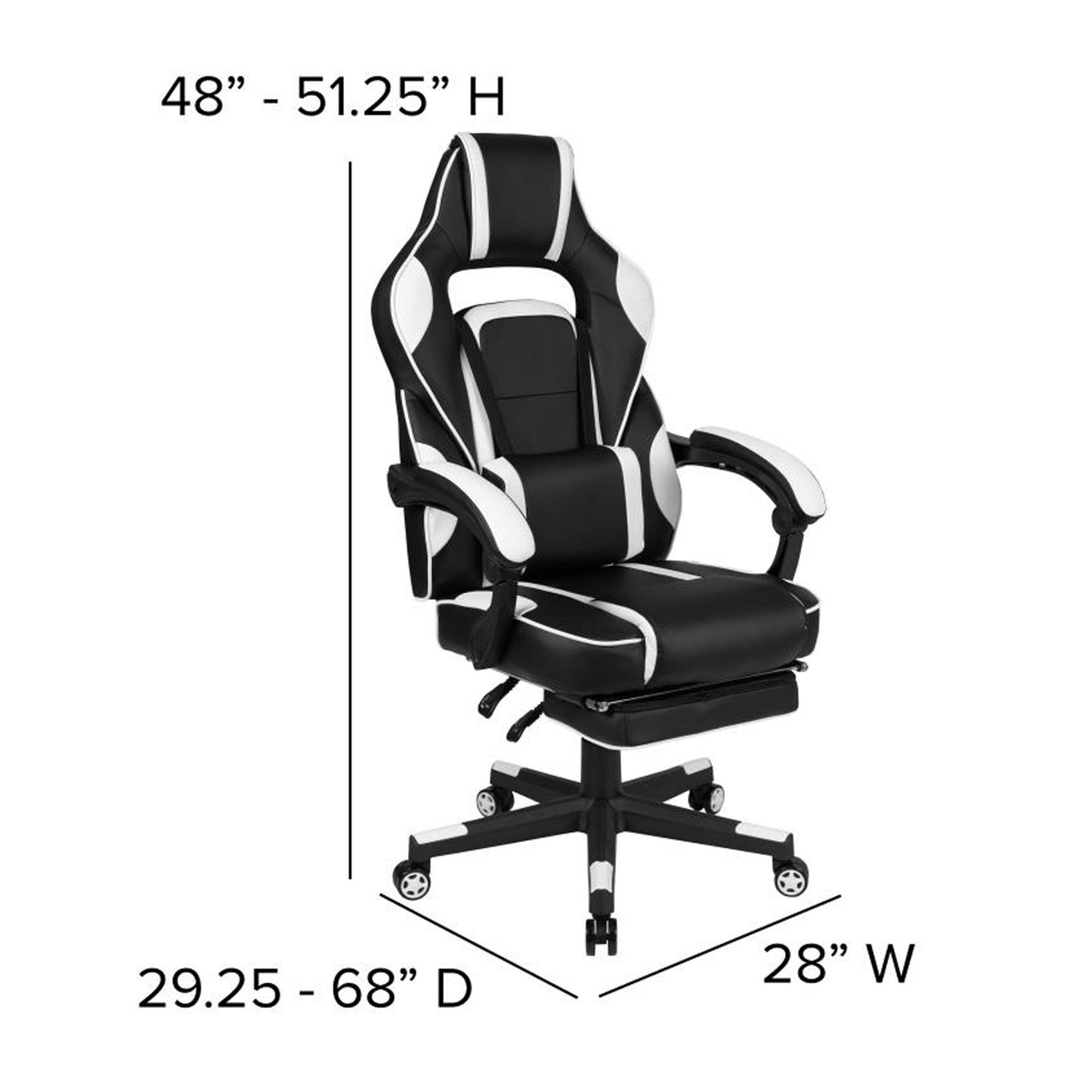 Flash Furniture - Gaming Chair & Desk Bundle - White