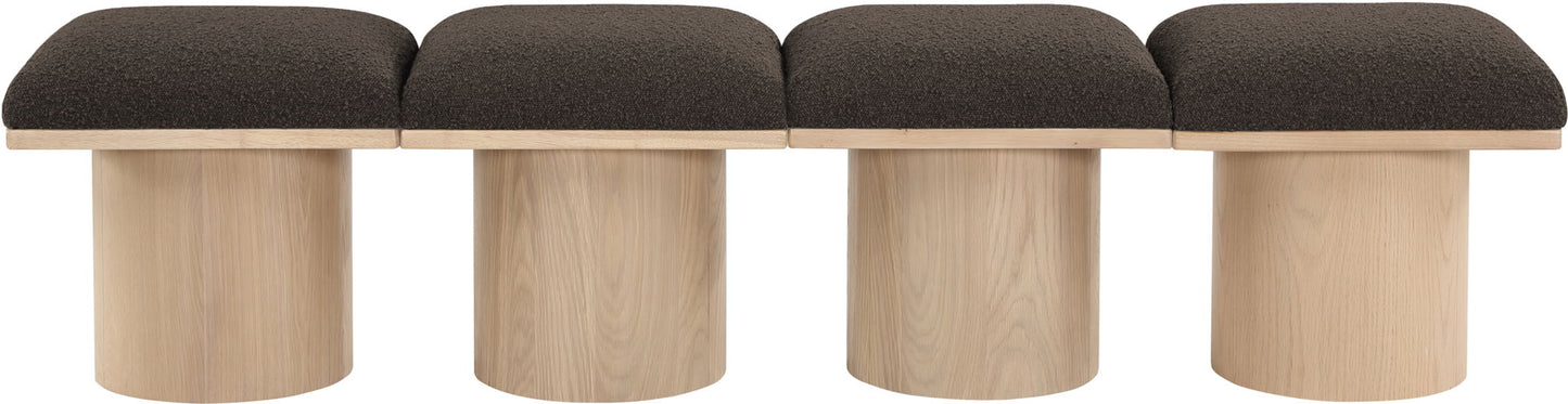 Pavilion - 4 Piece Modular Bench With Natural Base