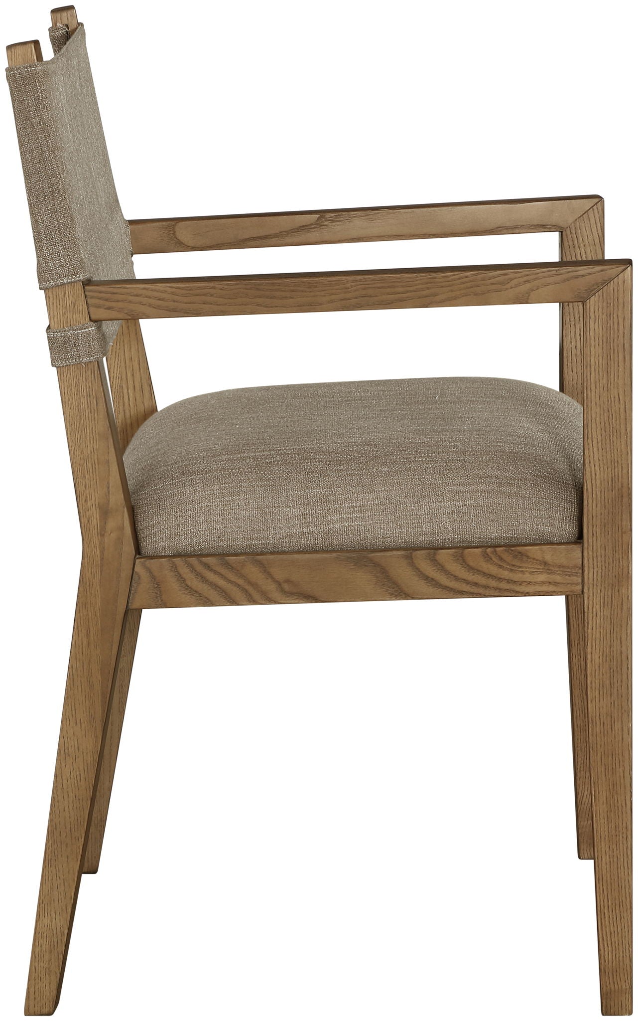 Avon - Linen Textured Performance Fabric Dining Arm Chair