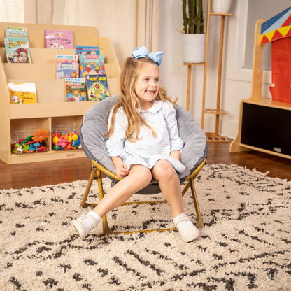 Flash Furniture - Kids Fur Moon Chair - Gray
