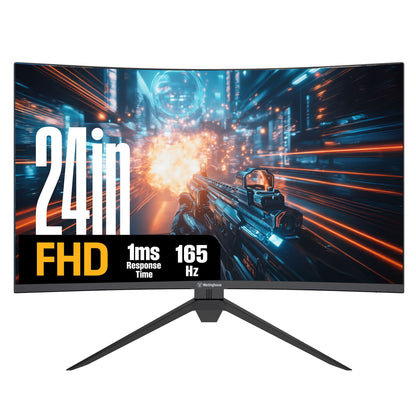 Westinghouse - 24" Curved Gaming Monitor - Black