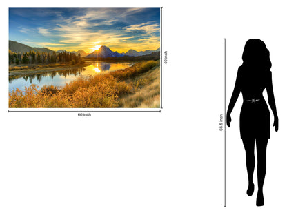 Tempered Glass With Foil - Lake By the Mountain - Yellow