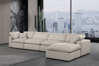 Comfy - 5 Piece Linen Modular Sectional With Chaise
