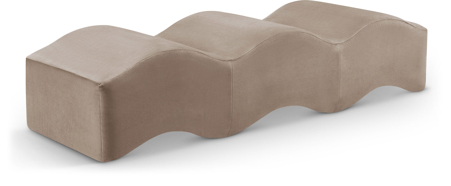 Wave - Velvet Bench