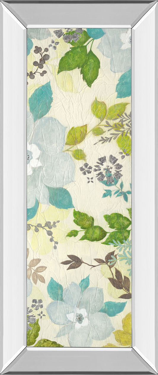 Fragrant Garden Il By Tava Studios - Mirror Framed Print Wall Art - Beige