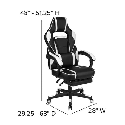 Flash Furniture - 2 Piece Gaming Desk & Chair Set - Black / White