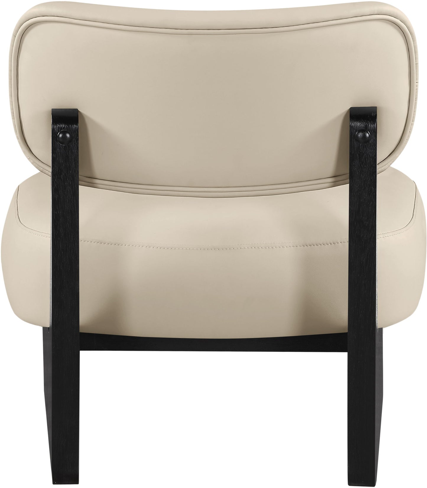 Vetra - Vegan Leather Upholstered Accent Chair With Black Base