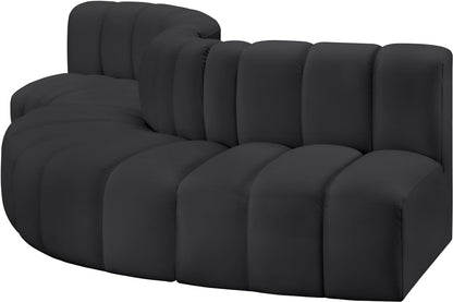 Arc - Faux Leather 5 Piece Modular Sofa