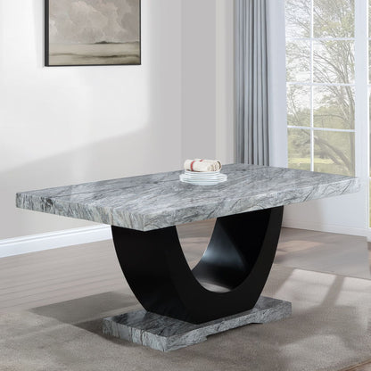 Caralin - Dining Table - Engineered Stone & Black