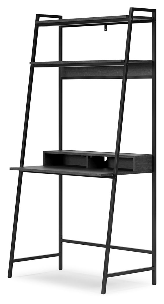 Yarlow - Home Office Desk and Shelf - Black