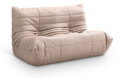 Relax - Vegan Leather 54.75" Upholstered Loveseat - Tan