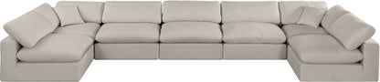 Comfy - 7 Piece Linen Modular Armless Sectional