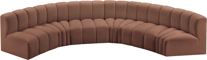 Arc - Faux Leather 6 Piece U-Shaped Modular Sofa