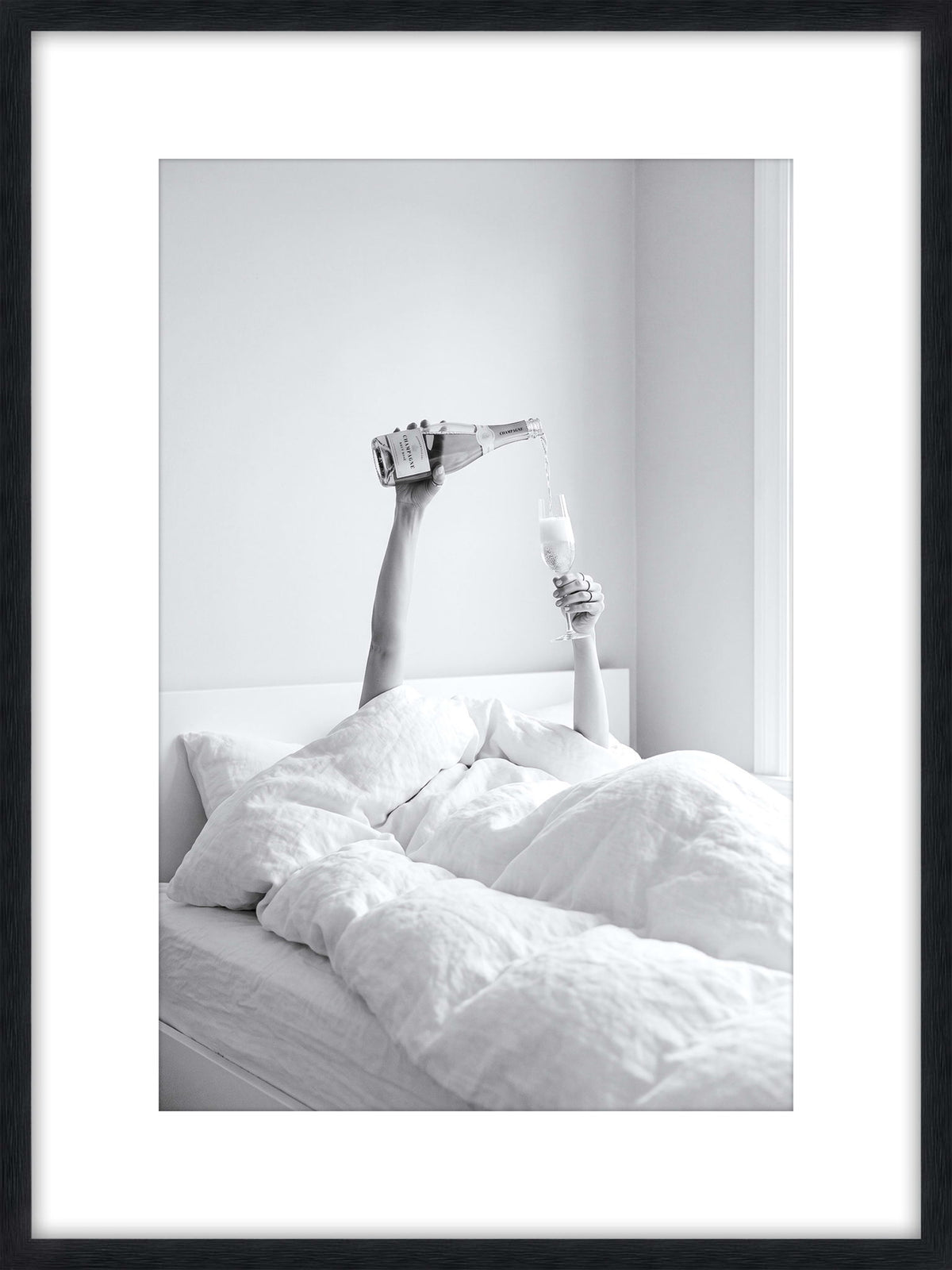 Champagne Morning II - 24 X 32 - Framed Print Under Glass - White
