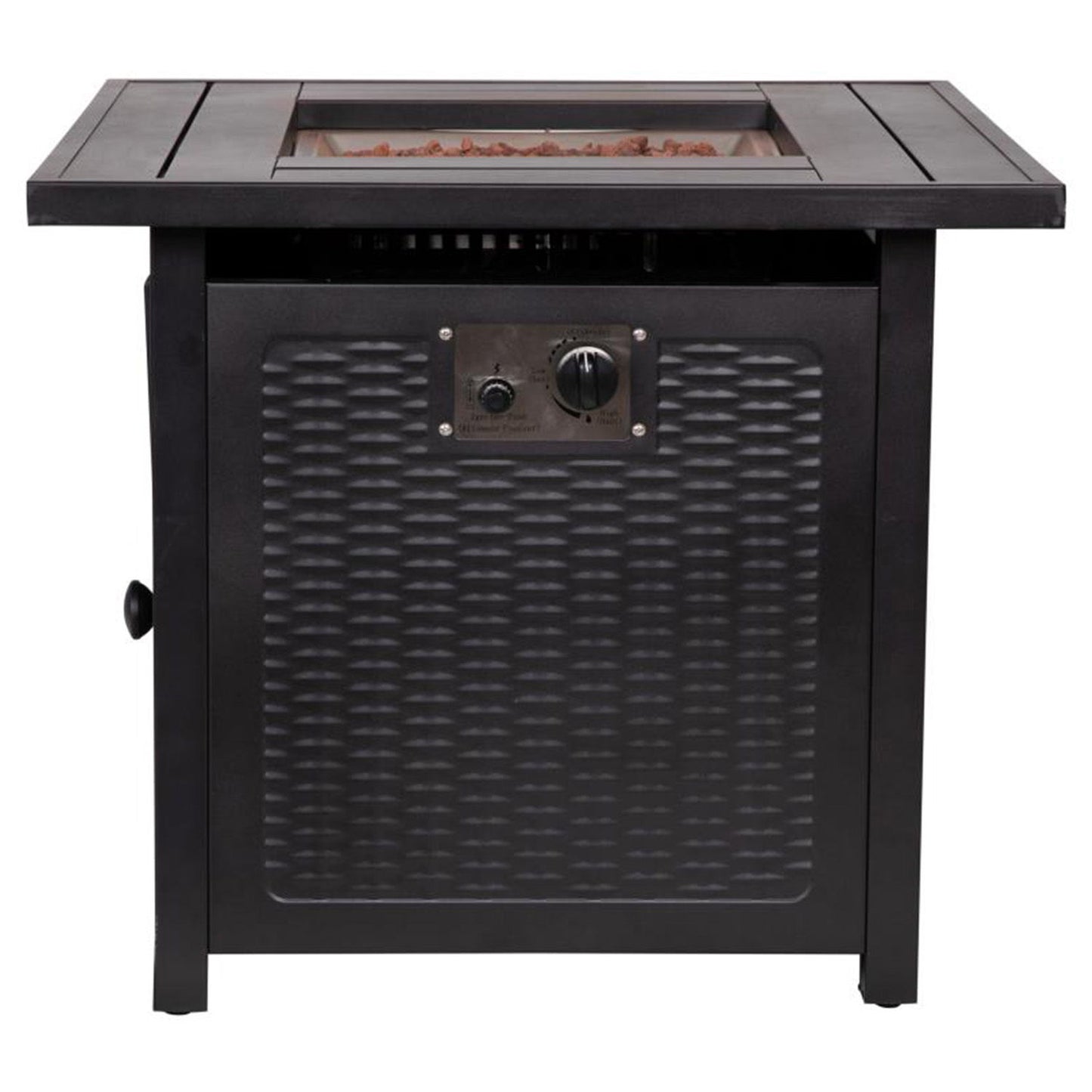 Flash Furniture - 28" Square Fire Pit Table - Black