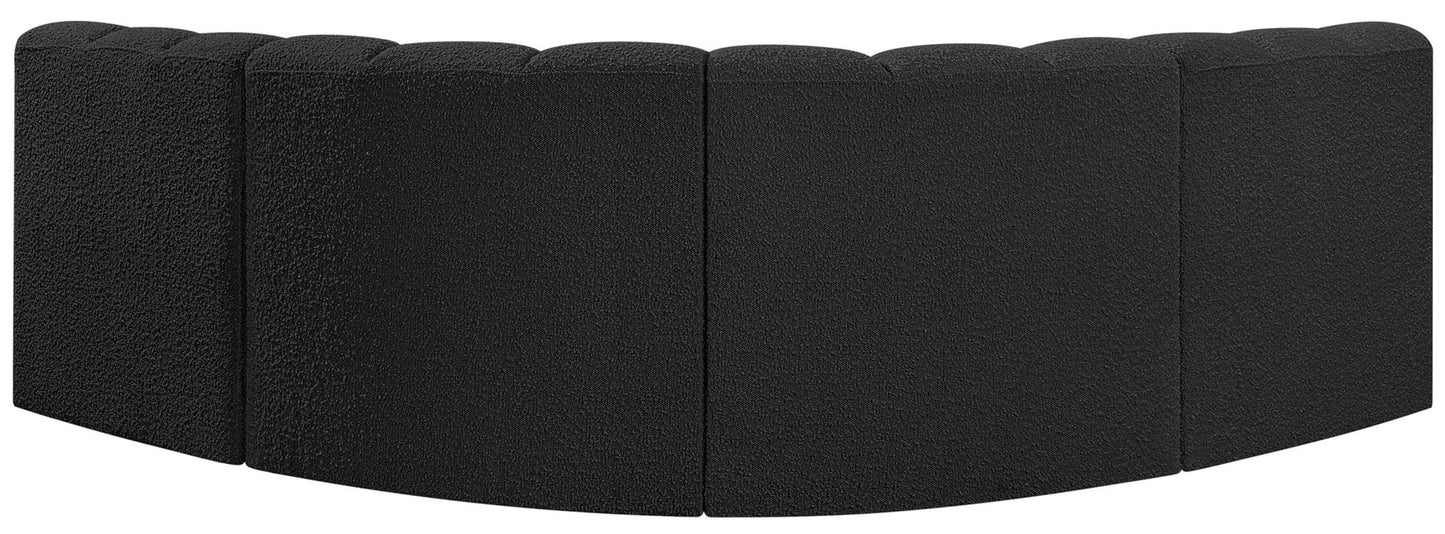 Arc - Boucle Fabric 4 Piece Corner Modular Sofa