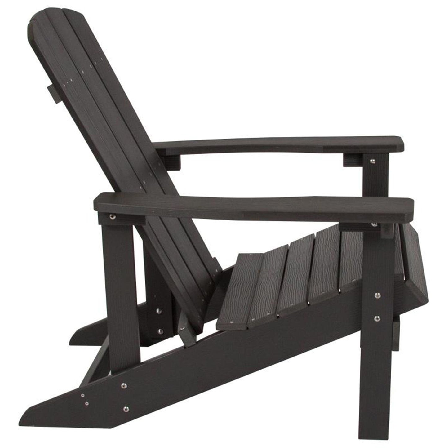 Flash Furniture - Adirondack Chairs With Side Table - Black