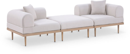 Laguna - 3 Piece 106.5" Outdoor Patio Modular Sofa With Backless Seat