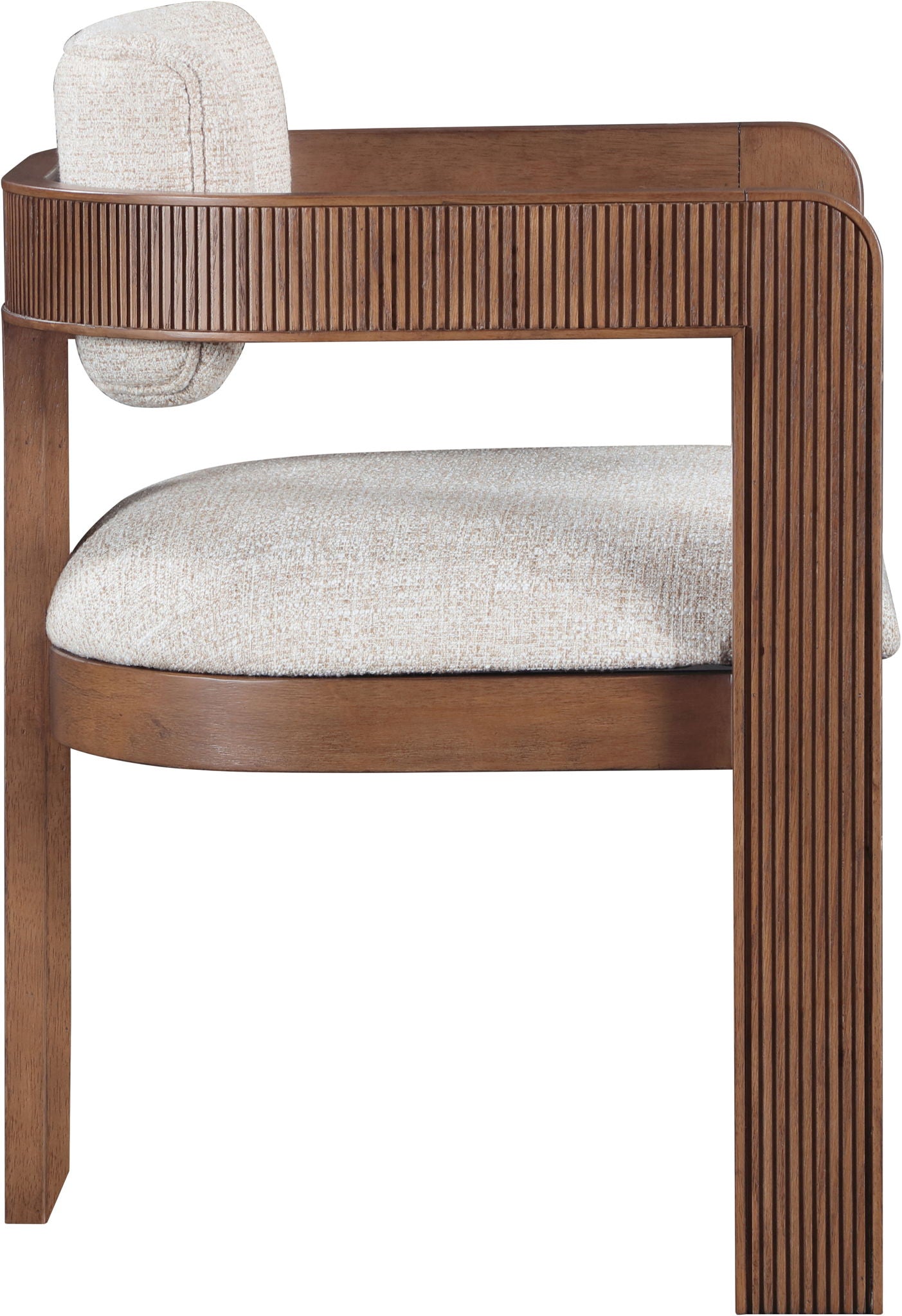 Sacha - Linen Dining Chair With Brown Base (Set of 2)