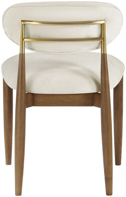 Riccio - Fabric Dining Side Chair (Set of 2) - Walnut Frame