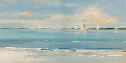 Windy Regatta By Sally Swatland (Framed Small) - Blue