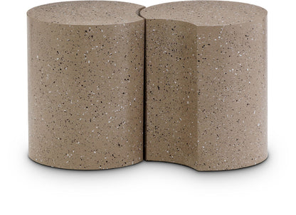 Dimple - 2 Piece Modular End Table - Terazzo Finish