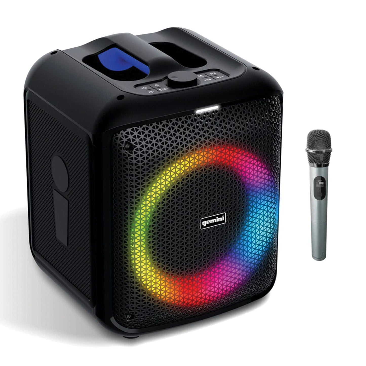 Gemini - 100W 6.5" Portable Bluetooth Boombox - Black