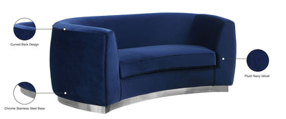 Julian - Loveseat with Chrome Base