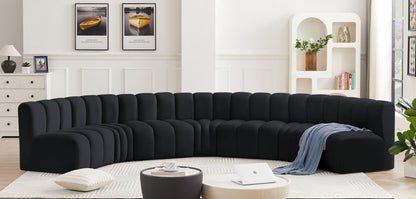 Arc - Velvet 7 Piece U-Shaped Modular Sofa
