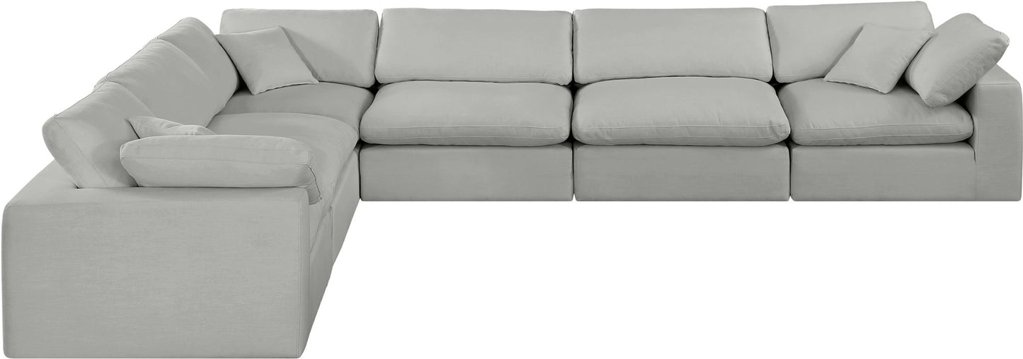 Comfy - 6 Piece Linen Modular Corner Sectional