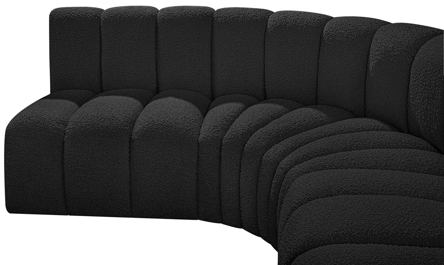 Arc - Boucle Fabric 7 Piece U-Shaped Modular Sofa