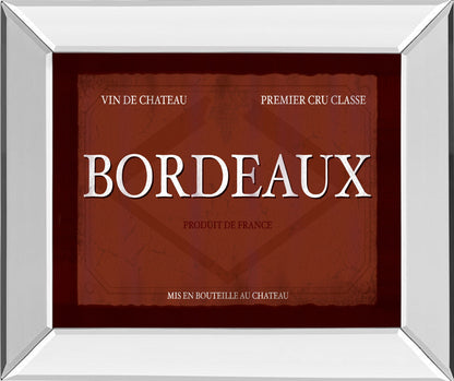 Bordeaux By Paola Viveiros - Mirror Framed Print Wall Art - Dark Red