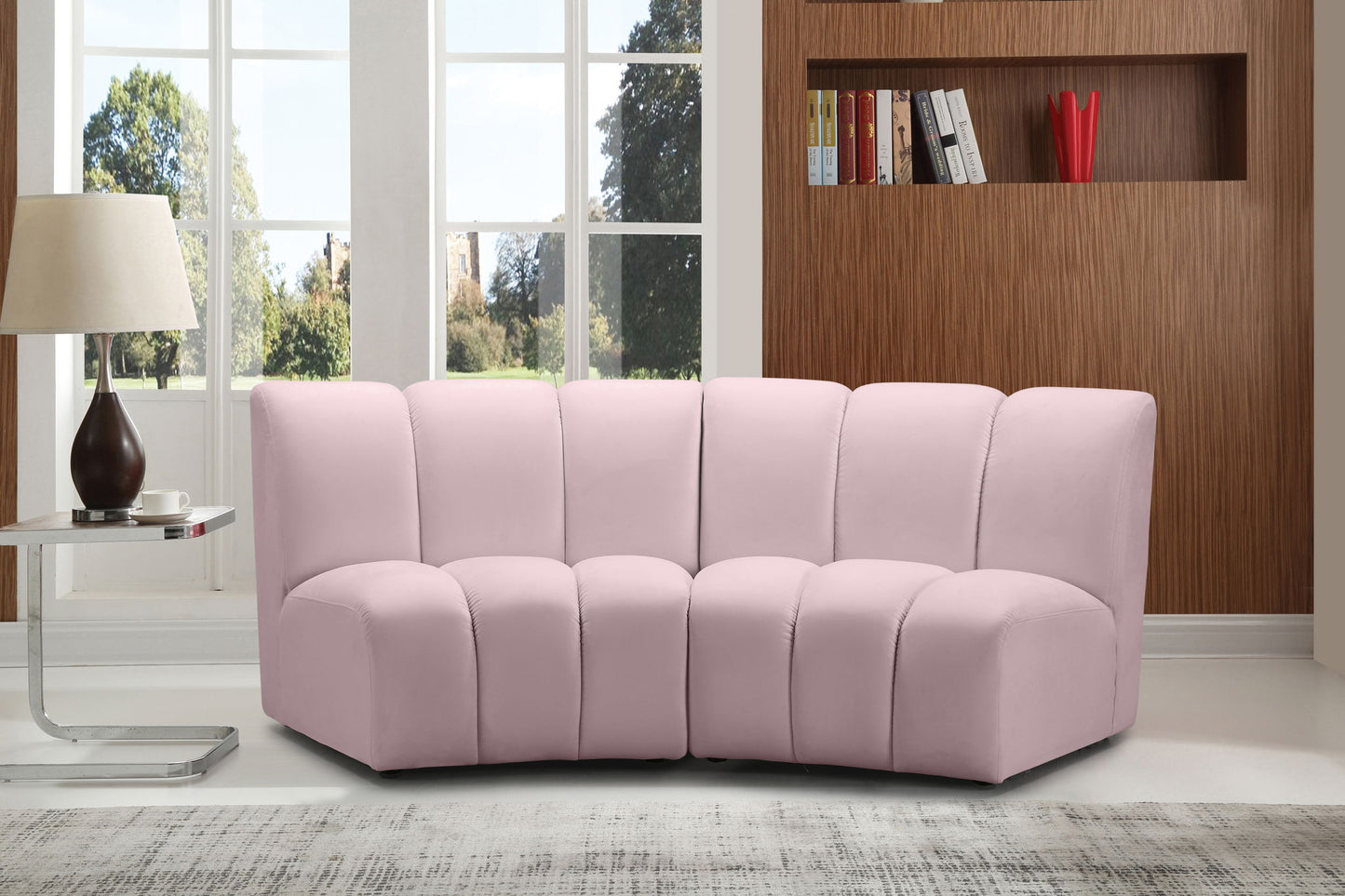 Infinity - 2 Piece Velvet Modular Sectional