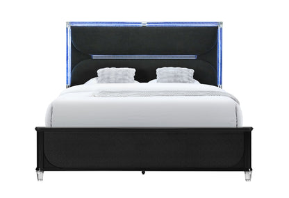 Lando - 5 Piece King Bedroom Set (Bed, Dresser & Mirror, Nightstand, Chest) - Black