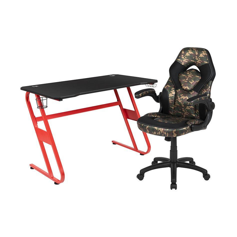 Flash Furniture - 2 Piece Ergonomic Racing Style Gaming - Camo