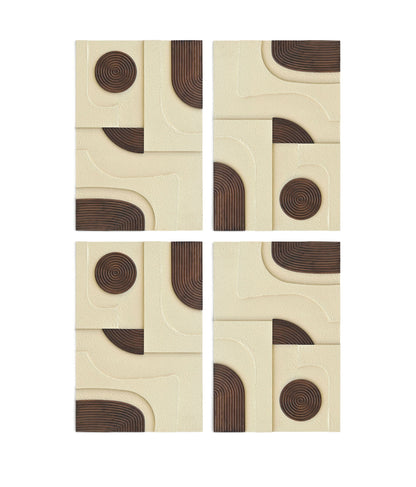 Element - Mango Wood 4 Piece Wall Art
