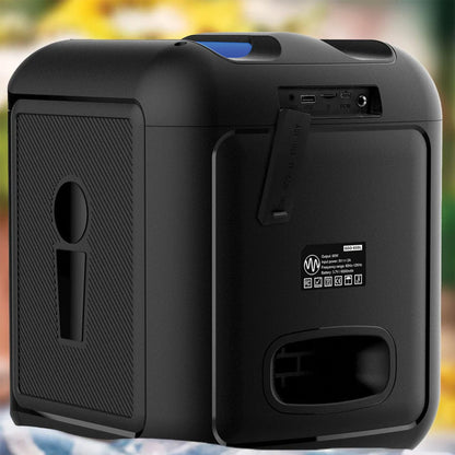 Gemini - 100W 6.5" Portable Bluetooth Boombox - Black