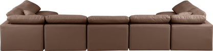 Indulge - Faux Leather 7 Piece Modular U-Shaped Sectional