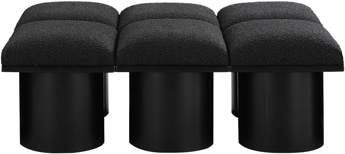 Pavilion - 6 Piece Modular Bench With Black Base