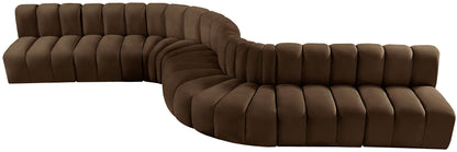 Arc - Velvet 8 Piece Curved Modular Sofa
